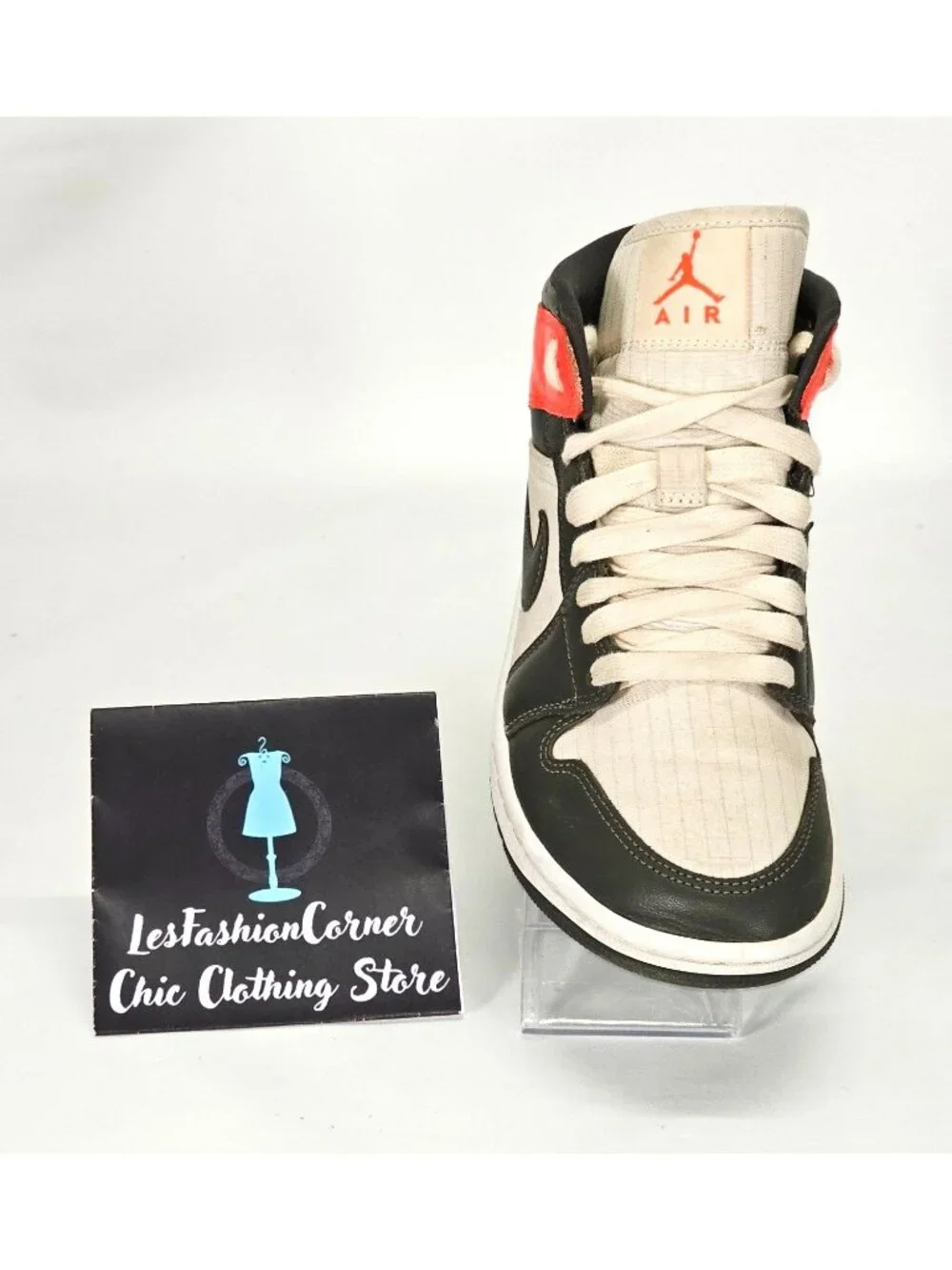 Nike Air Jordan 1 Mid SE Light Orewood Brown Sneakers Leather Size 6.5 Young 010 - Picture 14 of 16